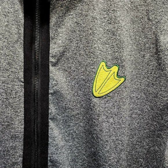 Oregon Ducks Fleece Active Sweater‎ Heather Grey Ducks Football Adult Size Large - Picture 3 of 6